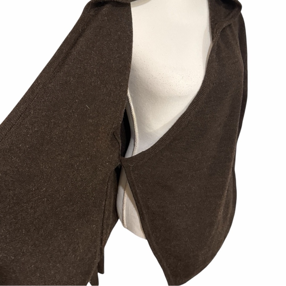 Betabrand Brown V-Neck Sweater - Picture 7 of 10